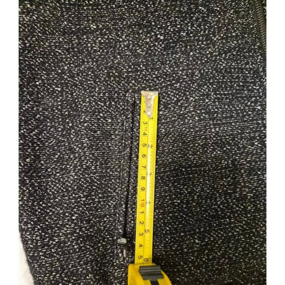 LOFT Marled Knit Bomber Jacket,Textured Zip-Up, Minimal Chic, Size L - Picture 6 of 9